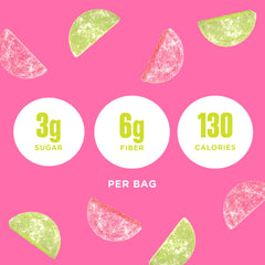 SmartSweets Sourmelon Bites with sour punch in a chewy gummy form.