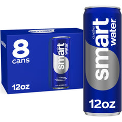 Smartwater aluminum can 12oz front view for grab-and-go hydration