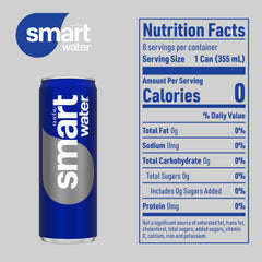 Smartwater 12oz can side view showing portable pack design