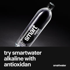 Smartwater bottle cap close-up emphasizing secure seal for travel.