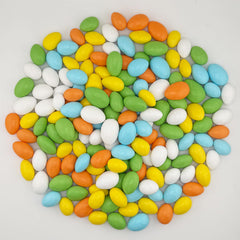 Closeup of the crunchy almond center in Smarty Stop Jordan Almonds