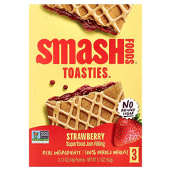 Smash Foods Toasties Strawberry jar on table, premium pantry staple for quick, flavorful snacks.