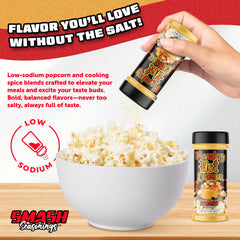 Smash Seasonings Flaming Hot Cheese Popcorn Shaker on pasta mixed with cheese and heat