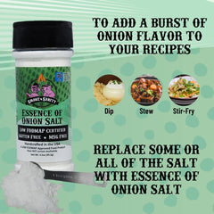 Sprinkling Essence of Onion Salt over vegetables to boost taste