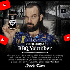 Smoke Trails BBQ Brisket Rub on steak sear for enhanced flavor.