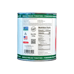 Label closeup showing SMT San Merican Tomato and US-grown quality.