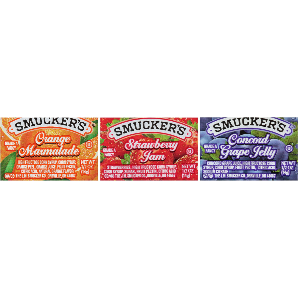 Smucker's grape jelly cup with bold graphics for quick, fresh spreads.
