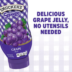 Smucker's grape jelly on toast ready to eat.