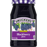 Smucker's Seedless Blackberry Jam jar showing smooth, spreadable texture for easy use