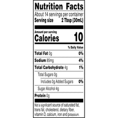 Close-up of Smucker's Sugar Free Syrup bottle highlighting the sugar-free option.