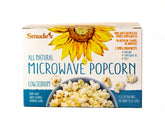 Smude's Brand all-natural microwave popcorn bag front view for a healthy snack.