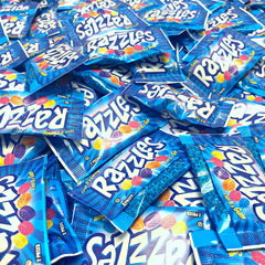 Snack Mountain Razzles variety flavors on display, great for nostalgic celebrations