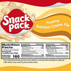 Snack Pack Banana Cream Pie pudding cups close-up creamy texture, indulgent snack