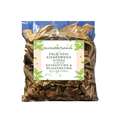 Snackadilly Palo Azul Tea blue stick in cup, offering a soothing herbal ritual.