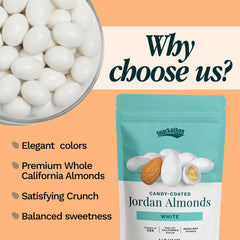 Snackathon Jordan almonds crisp-shell closeup highlights premium roasted almond interior.
