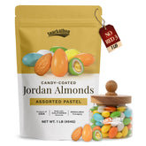 Snackathon Jordan almonds with pastel shells for celebrations