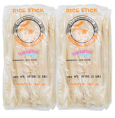 Snackathon Wide Thai Rice Stick Noodles XL pack, front view, ideal for quick Pad Thai and stir-fries