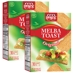 Snacktery Melba Toast Original bundle box offers convenient multi-pack for on-the-go crunch.
