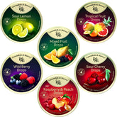 SnackWave Cavendish and Harvey Sour Cherry drops in a portable tin for on-the-go snacking.