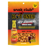 Snak Club x Hot Ones Hot Habanero Snack Mix bag front for on-the-go heat