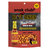 Snak Club Hot Ones Tangy Chili Snack Mix bag ready for on-the-go snacking.