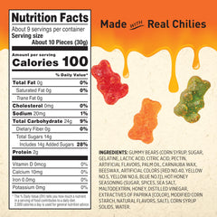 Closeup of Snak Club Mike’s Hot Honey Bears showing soft, chewy texture.