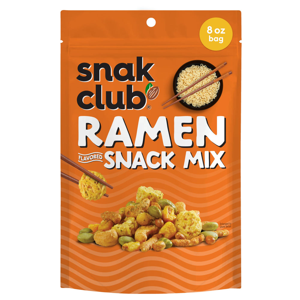 Snak Club ramen snack mix ramen pieces deliver a craveable crunch on the go.