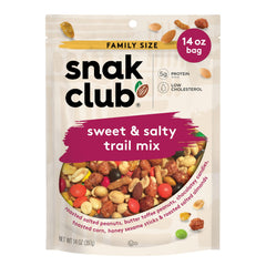 Snak Club trail mix with peanuts and mix ingredients for on-the-go snacking