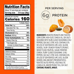 Snak Club Tajin Fiesta crunchy peanuts image; savory crunch supports quick energy.