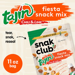 Snak Club Tajin Fiesta pepitas image; nutty seeds with tangy lime elevate snacking.