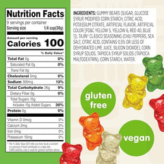Assorted fruit flavors of Snak Club Tajin Gummy Bears