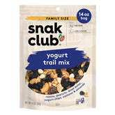 Snak Club Yogurt Trail Mix in resealable bag for on-the-go snacking