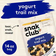 Snak Club Yogurt Trail Mix yogurt chips close-up showing creamy crunch