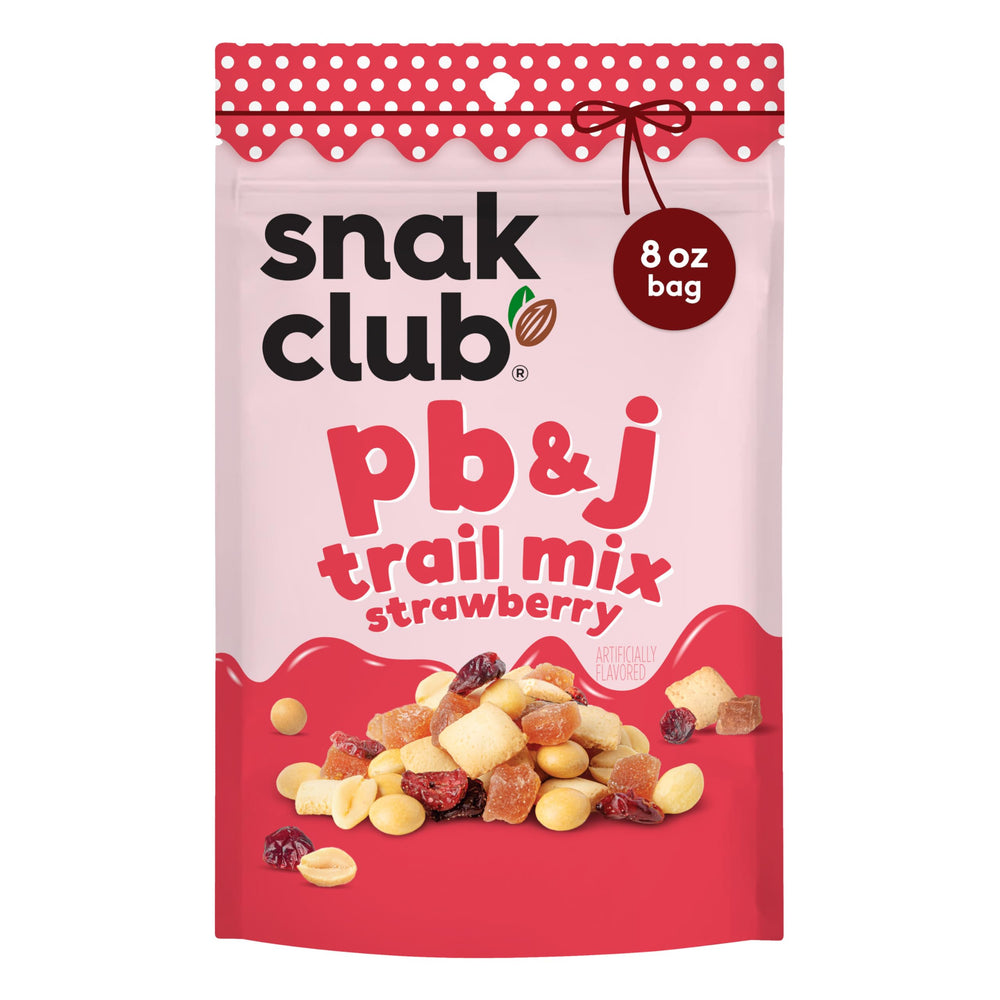 Snak Club PB&J Trail Mix Strawberry with peanuts – on-the-go protein snack.