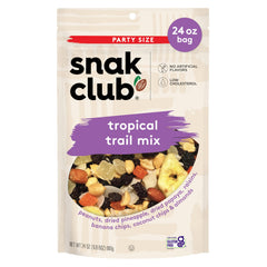 Snak Club Tropical Trail Mix with peanuts and dried papaya for on-the-go energy