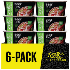 Snapdragon Pho Soup Bowl beef serving with chopsticks, ready to heat