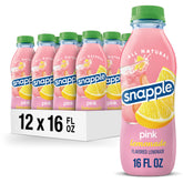 Snapple Pink Lemonade bottle front view for on-the-go refreshment.
