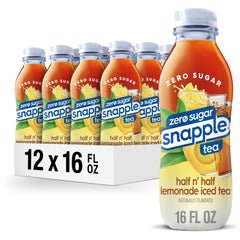 Snapple Zero Sugar Half 'n Half bottle showing a low-calorie, balanced flavor.