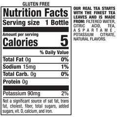 Pack of 12 Snapple Zero Sugar Lemon Tea bottles, easy for family refreshment.