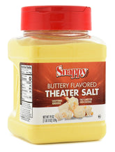 SNAPPY Buttery Flavored Popcorn Salt close-up crystals showing ultra-fine texture for even coating.