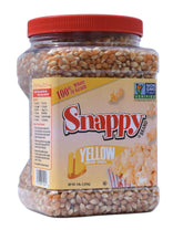SNAPPY yellow popcorn kernels in a 4lb jar for home popping