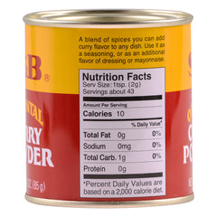 S&B Oriental Curry Powder on a spoon shows even color and depth.