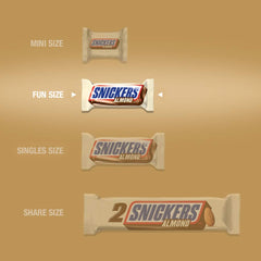 SNICKERS almond bars for sharing at parties and events.