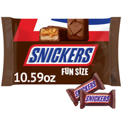 SNICKERS Original Fun Size bag on table, convenient game-day snack