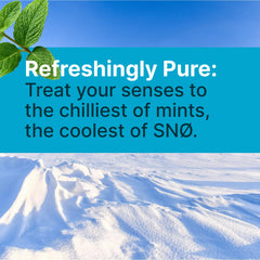 SNØ peppermint xylitol candy chips close-up reveals lightly crystallized texture.