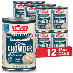 Snow's condensed clam chowder can pack for easy pantry meals