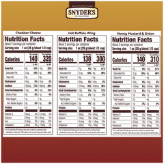 Snyder's Honey Mustard on Onion pretzel pieces close-up with bold crunch