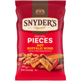 Snyder's of Hanover hot buffalo wing pretzel pieces bag for bold snacking