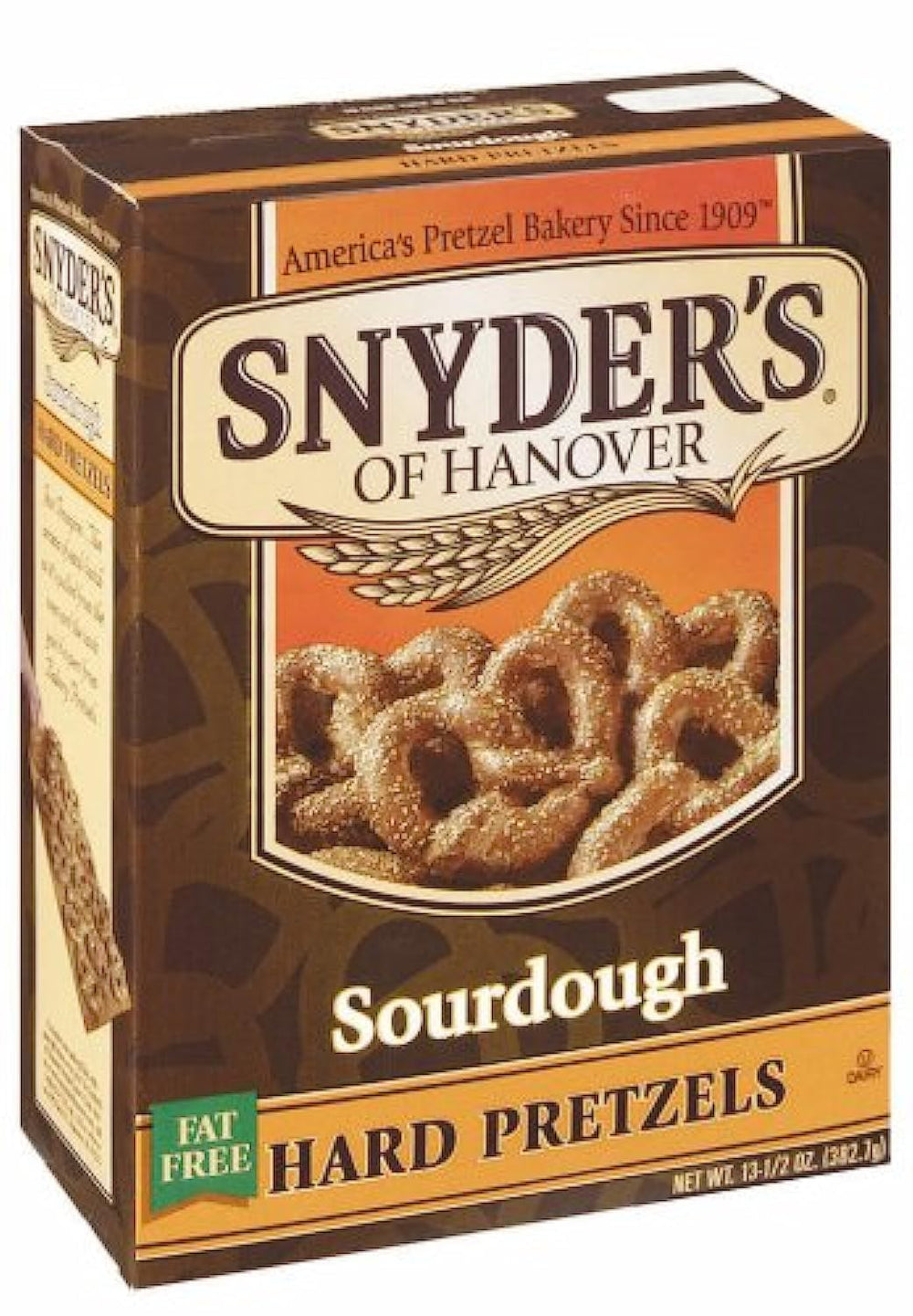 Snyder's of Hanover Sourdough Pretzels box for on-the-go snacking.