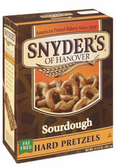 Snyder's of Hanover Sourdough Pretzels box for on-the-go snacking.